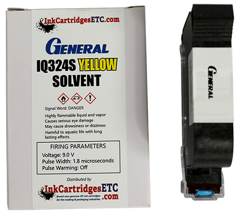 General IQ324S Yellow Solvent Ink Cartridge